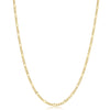 10k Solid Yellow Gold Figaro Link Chain Necklace (2.3 mm, 20 inch) | Unisex Necklace