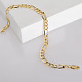 Jewelry Atelier Gold Filled Chain Bracelet Collection - 14K Solid Yellow Gold Filled Figaro Chain Bracelets for Women and Men with Different Sizes (4.7mm, 5.6mm)