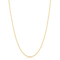 14k Yellow Gold Filled Round Wheat Chain Pendant Necklace (0.8 mm, 18 inch)