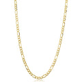 14k Yellow Gold Filled Solid Figaro Link Chain Necklace (3.3 mm, 18 inch)