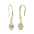 Cate & Chloe Veronica 18k Yellow Gold Plated Drop Earrings with Swarovski Crystals Gift for Women