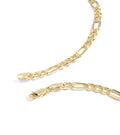 Jewelry Atelier Gold Chain Necklace Collection - 14K Solid Yellow Gold Filled Figaro Chain Necklaces for Women and Men with Different Sizes (2.8mm, 3.7mm, 4.7mm, 5.6mm)