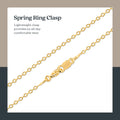 Cable Chain Necklace Sterling Silver Italian 1.3mm Gold Plated Nickel Free 18 inch