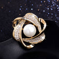 Baocc Brooches for Women Rhinestone Scarf Ring Buckle Clip Scarf Clip Versatile Brooch Brooch Pin Gold