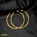 LavaPop Gold Hoop Rope Earrings, 14K Gold Plated Hypoallergenic Pair Female