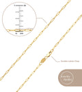 Jewelry Atelier Gold Chain Necklace Collection - 14K Solid Yellow Gold Filled Rope Chain Necklaces for Women and Men with Different Sizes (2.1mm, 2.7mm, or 3.8mm)