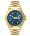 Armitron Men's Dress Watch with Navy Round Dial and Gold Tone Bracelet