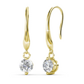 Cate & Chloe Veronica 18k Yellow Gold Plated Drop Earrings with Swarovski Crystals Gift for Women