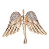 Elegant Golden Metal Angel Brooches Lapel Pin Beautiful Inlaid Pearl Brooch for Summer Gifts Birthday Accessories Bags