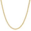 Golds Real Genuine Solid 1/20 14K Yellow Gold Cuban Link Chain Necklace mm 20 Inch for Men and Women