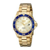 Invicta Men's 14124 Pro Diver Gold Dial 18k Gold Ion-Plated Stainless Steel Watch