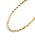 Jewelry Atelier Gold Chain Necklace Collection - 14K Solid Yellow Gold Filled Rope Chain Necklaces for Women and Men with Different Sizes (2.1mm, 2.7mm, or 3.8mm)