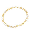 Jewelry Atelier Gold Filled Chain Bracelet Collection - 14K Solid Yellow Gold Filled Figaro Chain Bracelets for Women and Men with Different Sizes (4.7mm, 5.6mm)