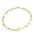 Jewelry Atelier Gold Filled Chain Bracelet Collection - 14K Solid Yellow Gold Filled Figaro Chain Bracelets for Women and Men with Different Sizes (4.7mm, 5.6mm)