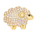 NUOLUX Animal Brooch Crystal Sheep Shaped Lapel Pin Dazzling Jewelry for Women(Golden)