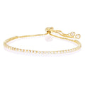 Swarovski Crystal Adjustable Tennis Bracelet in 14K Gold