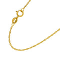 10k Solid Yellow or White Gold Singapore Pendant Chain Necklace (16, 18 and 20 Inches)