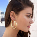 Jewelery Chunky Gold Hoop Earrings for Women, Hypoallergenic 14K Gold Thick Hoops, Lightweight