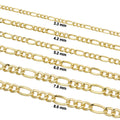 14k Yellow Gold Filled Solid Figaro Link Chain Necklace (3.3 mm, 18 inch)