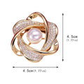 Baocc Brooches for Women Rhinestone Scarf Ring Buckle Clip Scarf Clip Versatile Brooch Brooch Pin Gold